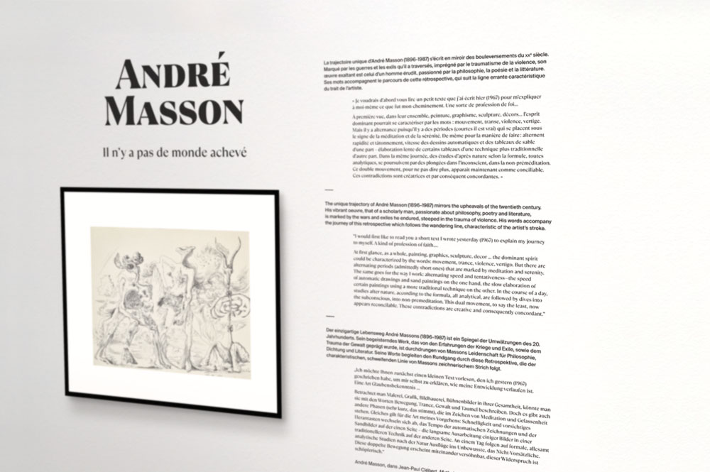 Scenographie exposition andre masson