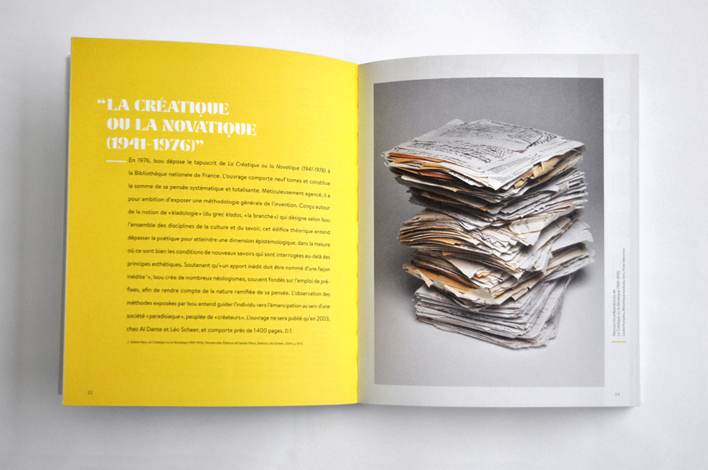 catalogue exposition isidore isou - design romain hisquin